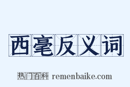 西毫反义词是什么意思的图片